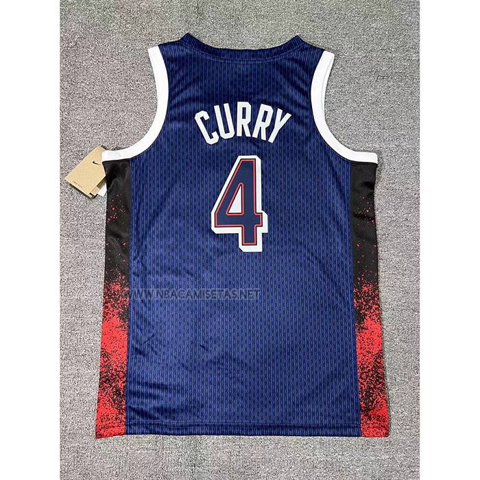 Camiseta USA 2025 Stephen Curry NO 4 Azul